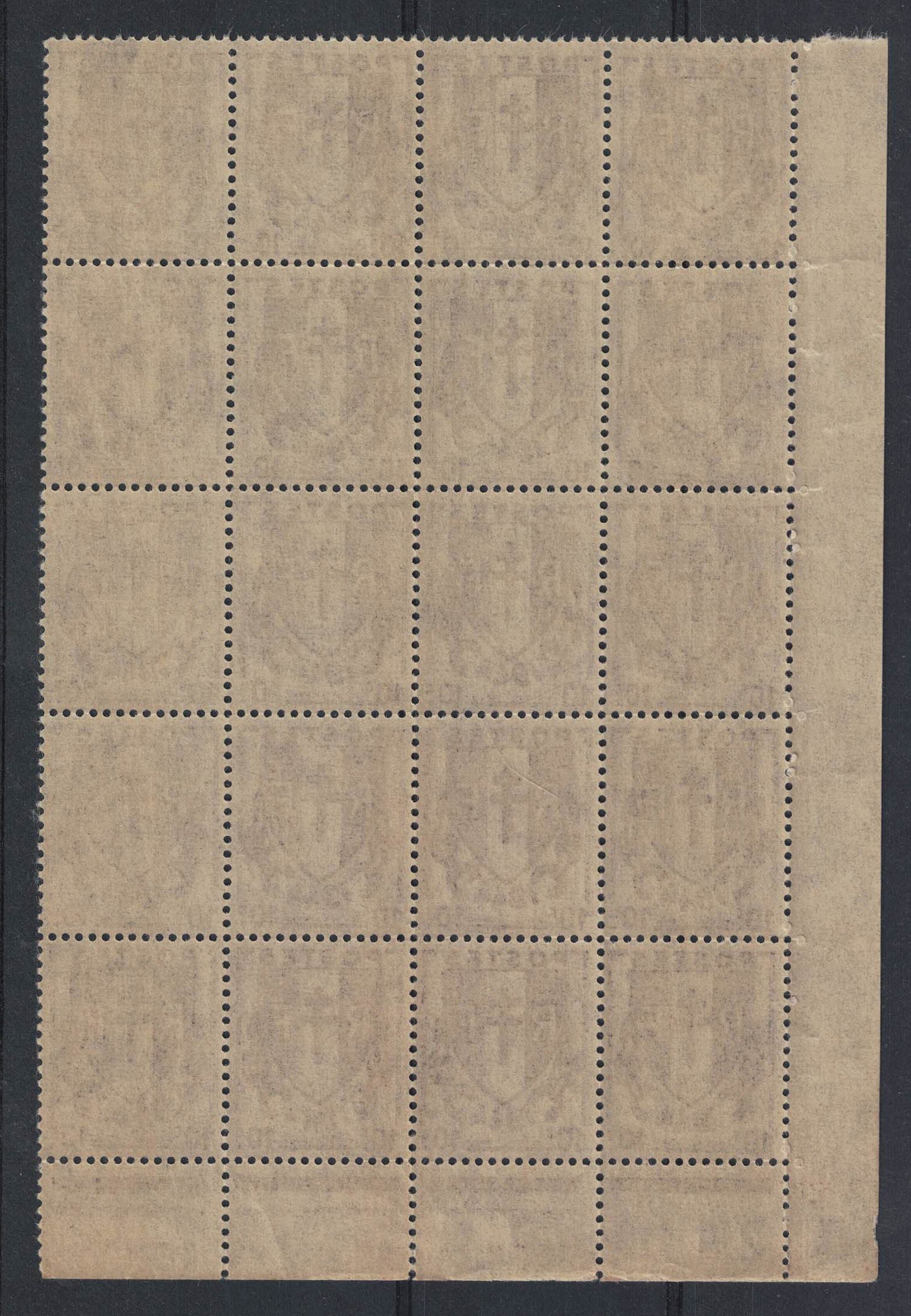 1944/5 France Liberation SG902 10c Brown Unmounted Mint Block of 20