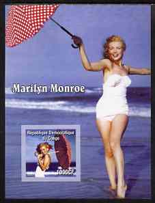 Congo 2005 Marilyn Monroe imperf s/sheet #05 (with umbrella) unmounted mint