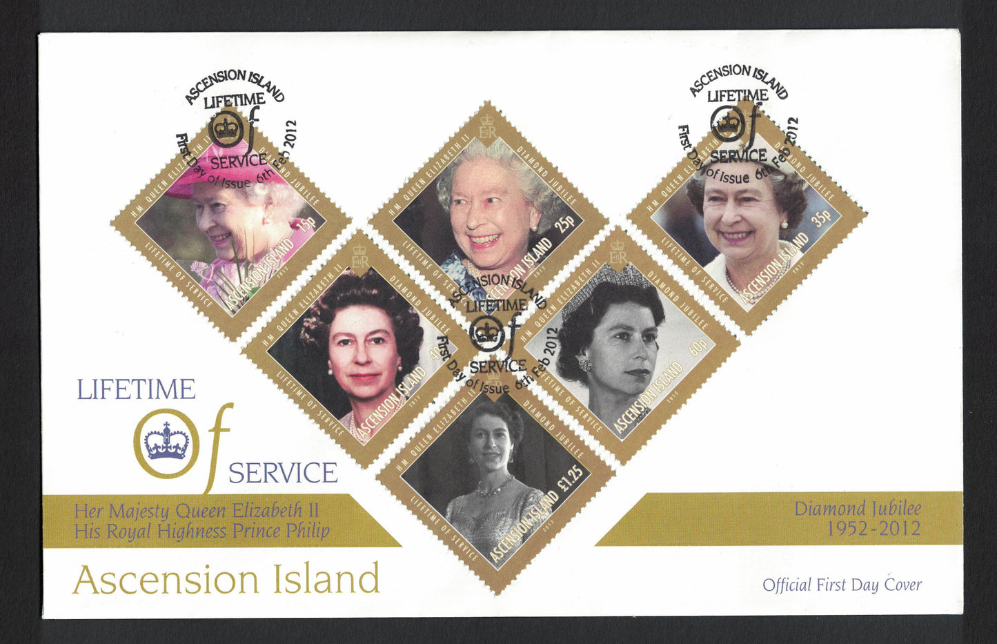 2011 Ascension Island Lifetime of Service QEII Jubilee FDC Unsealed & unaddressed (RW601)