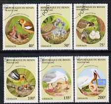 Benin 1995 Birds & Their Young complete set of 6, SG 1321-26, Mi 685-90 cto used