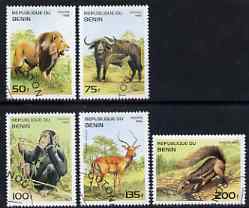 Benin 1995 Mammals complete set of 5, SG 1315-19, Mi 691-95 cto used
