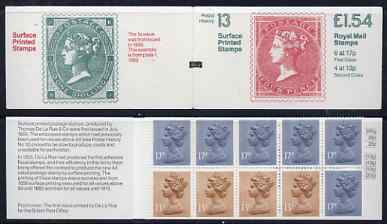 Booklet - Great Britain 1981-85 Postal History series #13 (Surface Printed Stamps) £1.54 booklet with selvedge at left, SG FQ3A