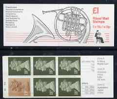 Booklet - Great Britain 1986-87 Musical Instruments #2 (French Horn) £1 booklet complete with cyl numbers, SG FH6