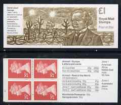 Booklet - Great Britain 1994 Prime Ministers #2 (David Lloyd-George) £1 booklet complete with cyl number, SG FH33