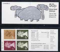 Booklet - Great Britain 1988 London Zoo #4 (Child's Drawing of Elephants) 50p booklet complete with cyl numbers, SG FB49