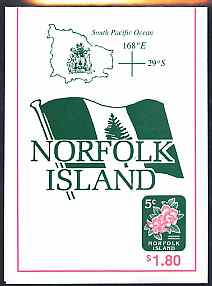 Booklet - Norfolk Island 1995 Flowers $1.50 booklet complete & fine SG SB7