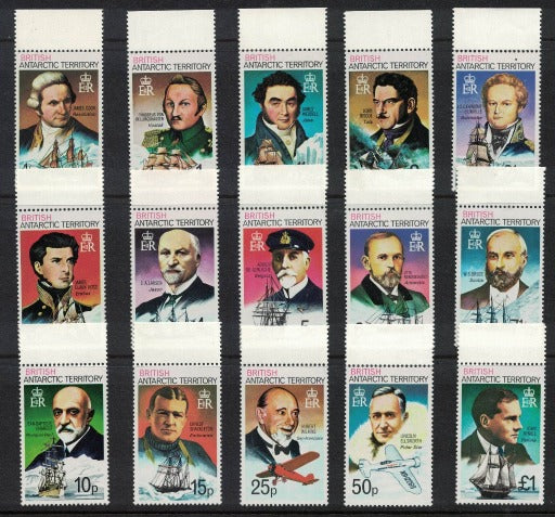 1973 British Antarctic Territories BAT Full Set SG64a-78 Unmounted Mint. All top margins