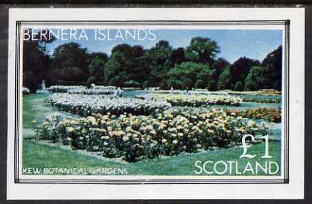 Bernera 1983 Kew Botanical Gardens imperf souvenir sheet (£1 value) unmounted mint