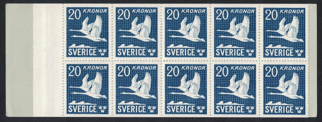 1968 Sweden Flying Swans Booklet Complete & Mint