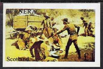Bernera 1981? Wild West imperf souvenir sheet (£1 value - The Quarrel) unmounted mint