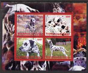 Congo 2008 Dogs #2 (Dalmations) perf sheetlet containing 4 values fine cto used