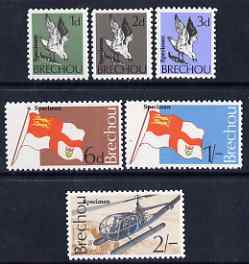 Brecqhou 1969 definitive set of 6 eac h overprinted SPECIMEN unmounted mint (Rosen B1s-6s)