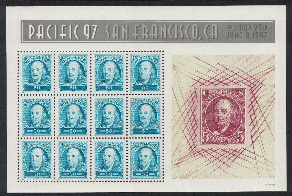 1997 USA Pacific '97 STAMPEX 2 Miniature Sheets MS3302 U/M Full Gum