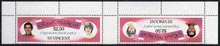Booklet - St Vincent 1981 Royal Wedding $2.50 (Charles & Diana) in unmounted mint tete-beche pair from uncut booklet pane, SG 676var scarce thus
