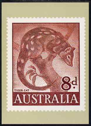 Australia 1959-64 Tiger Cat 8d Philatelic Postcard (Series 4 No.20) unused and very fine
