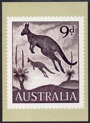 Australia 1959-64 Kangaroo 9d Philatelic Postcard (Series 4 No.21) unused and very fine