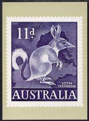 Australia 1959-64 Bandicoot 11d Philatelic Postcard (Series 4 No.22) unused and very fine