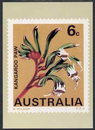Australia 1968-71 Kangaroo Paw 6c Philatelic Postcard (Series 3 No.13) unused and very fine