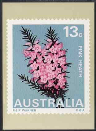 Australia 1968-71 Pink Heath 13c Philatelic Postcard (Series 3 No.14) unused and very fine