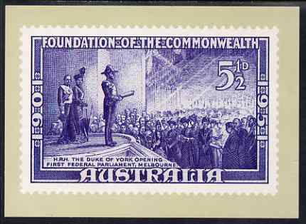 Australia 1951 50th Anniversary 5.5d (modern) Philatelic Postcard (Series 5 No.29) unused and very fine