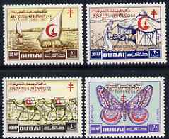 Dubai 1964 Anti-Tuberculosis Campaign overprinted on Red Cross P12 set of 4 unmounted mint, SG 101-4