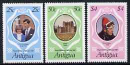 Antigua 1981 Royal Wedding set of 3 unmounted mint, SG702-04