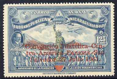 Nicaragua 1961 Philatelic Convention opt on Statue of Liberty stamp unmounted mint, SG 1432