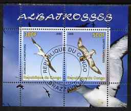 Congo 2008 Birds - Albatros perf sheetlet containing 2 values cto used