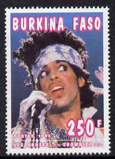 Burkina Faso 1995 Showbiz - 250f Prince perf single unmounted mint