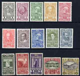 Austria 1910 Francis Joseph 80th Birthday set to 5k (ex 2h) all fresh mounted mint, SG 223-238 cat £320