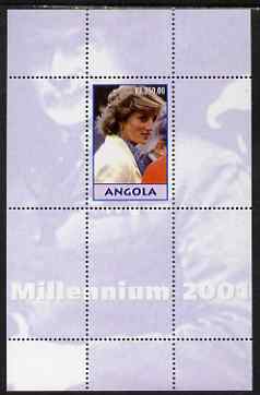 Angola 2001 Millennium series - Princess Diana perf s/sheet unmounted mint