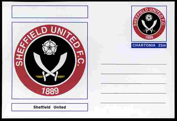 Chartonia (Fantasy) Football Club Badges - Sheffield United postal stationery card unused and fine