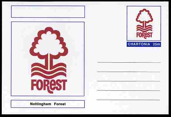 Chartonia (Fantasy) Football Club Badges - Nottingham Forest postal stationery card unused and fine