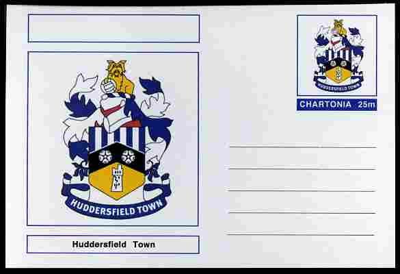 Chartonia (Fantasy) Football Club Badges - Huddersfield Town postal stationery card unused and fine