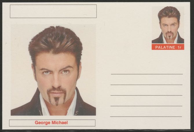 Palatine (Fantasy) Personalities - George Michael postal stationery card unused and fine