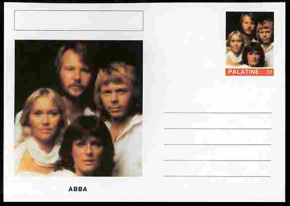 Palatine (Fantasy) Personalities - ABBA postal stationery card unused and fine