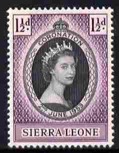 Sierra Leone 1953 Coronation 1.5d unmounted mint SG 209