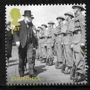 GB Great Britain 2010 Churchill Inspecting the Troops 1st Class value from Britain Alone set unmounted mint