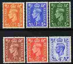 GB Great Britain 1950-52 KG6 colours changed set of 6 unmounted mint SG 503-8