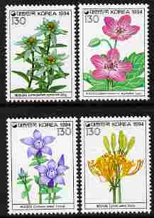 South Korea 1994 Flowers - 5th series perf set of 4 unmounted mint SG 2133-6
