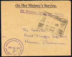 Bahamas 1976 On Bahamas Government Service with OHMS cover cancelled The Bight, Cat Island