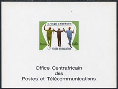 Central African Republic 1971 Reconciliation 140f deluxe proof card in full issued colours, SG228