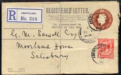 GB Great Britain 1917 KG5 3d p/stat reg env to Salisbury with additional 1d