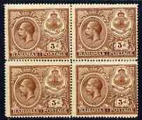 Bahamas 1920 KG5 Peace 3d block of 4 lightly mounted SG109