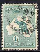 Australia 1913-14 Roo 1s blue-green good colour few nibbled perfs used, SG11a