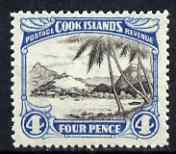 Cook Islands 1933 wmk'd 4d fine mounted mint SG110
