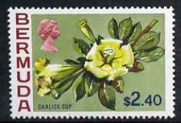 Bermuda 1970-75 QE2 Flowers def $2.40 Chalice Cup flower unmounted mint, SG 265