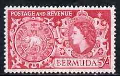 Bermuda 1953-62 Hog Coin 5s m/m, SG 148