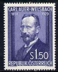 Austria 1954 Death Anniversary of Dr Auer von Welsbach (inventor) m/mint, SG1264