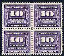Canada 1933-34 Postage Due 10c violet block of 4 unmounted mint SG D17